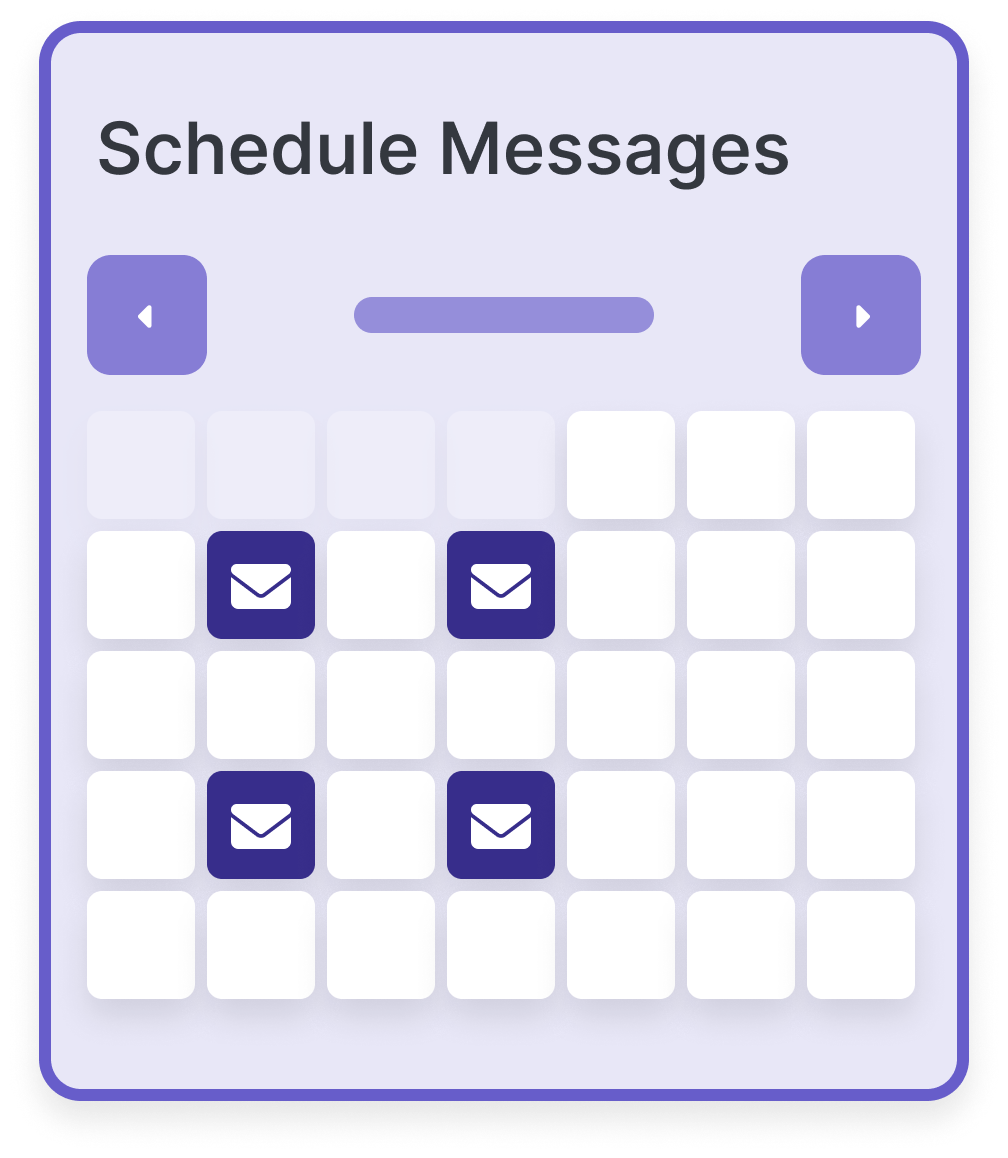 Calender to schedule messages