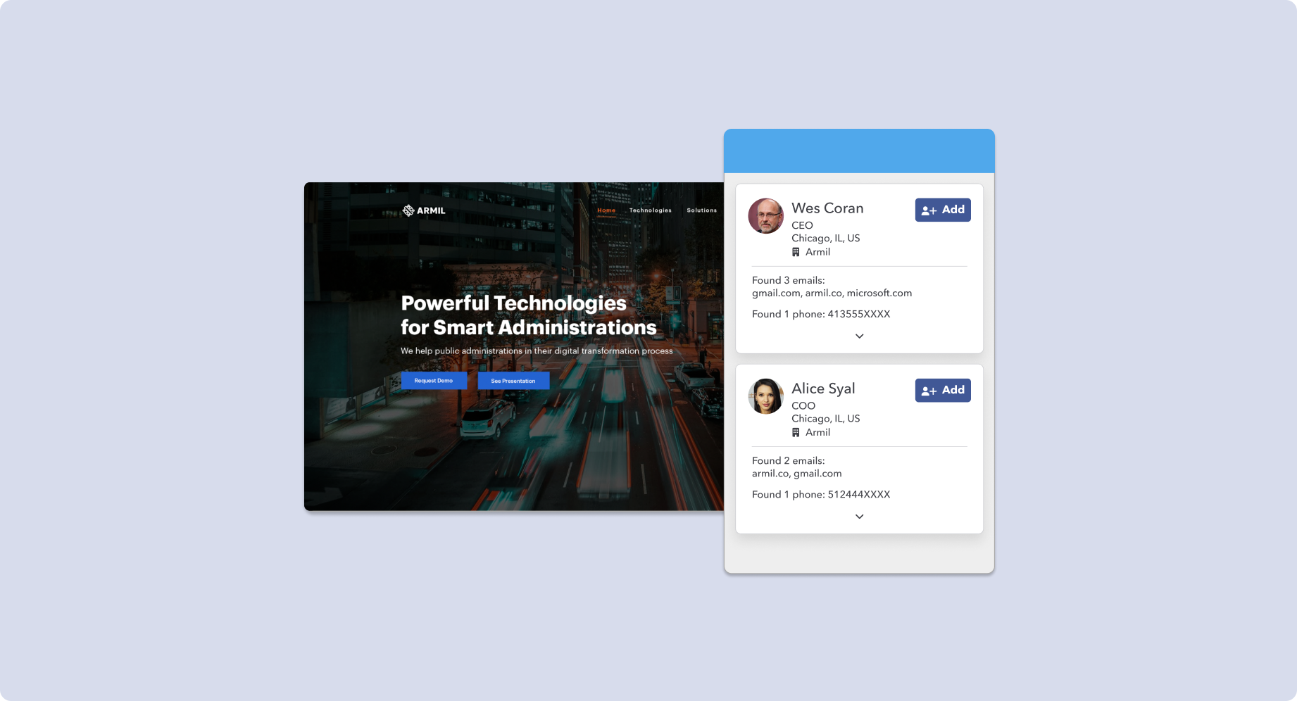 Extension in use for a company