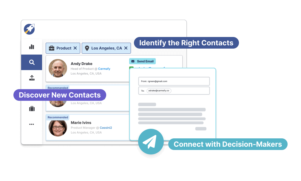 rocketreach messages, email search engine