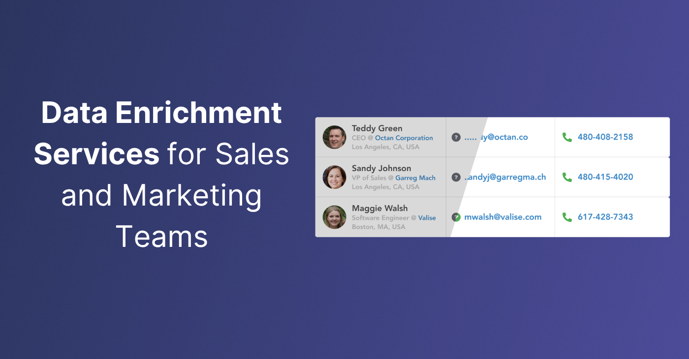 Data Enrichment Services for Sales and Marketing Teams